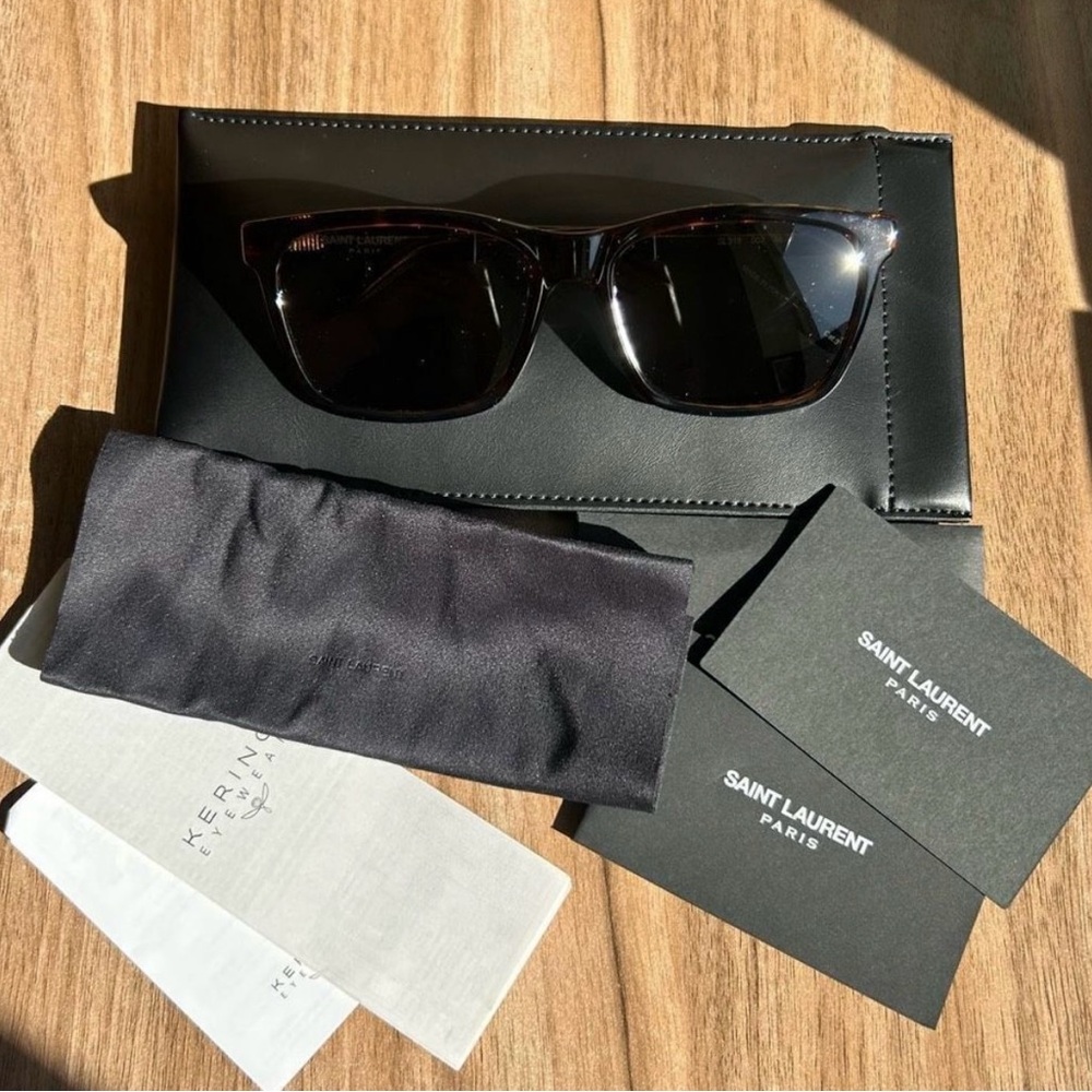 Saint Laurent Dark Brown Wayfarer Sunglasses NWT
